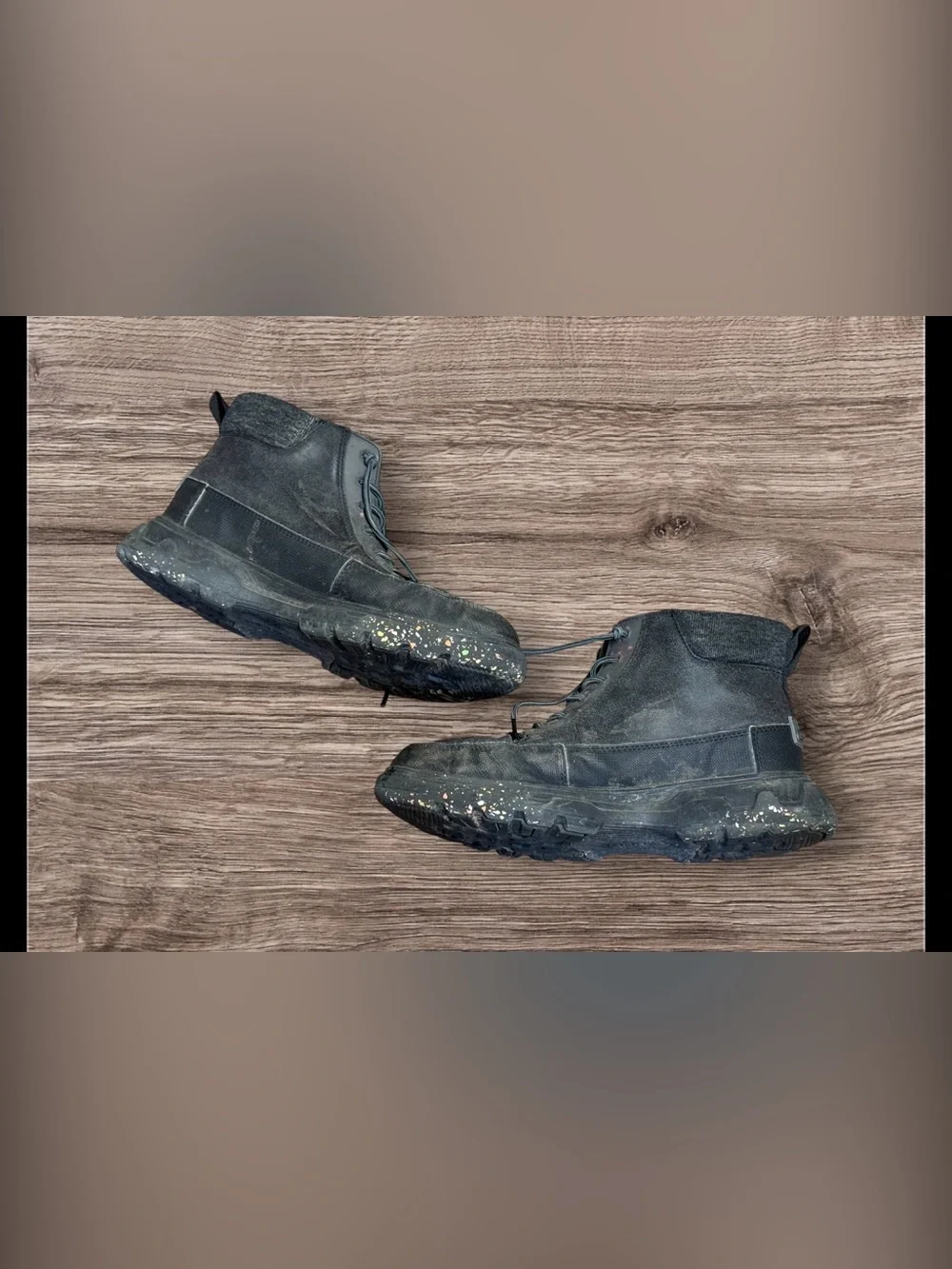 Hey Dude Duke Eco Shield Boots Mens Size 7 Black Synthetic Chukka Ankle Casual